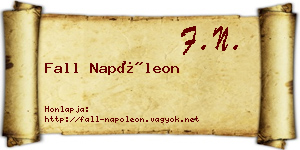 Fall Napóleon névjegykártya